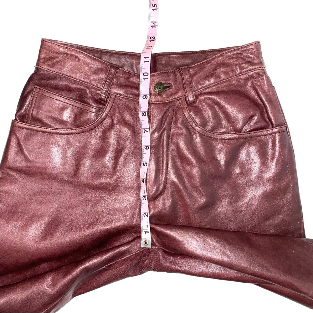 SOLD 💕Vintage Wilson’s Maxima Burgundy Leather Pants - Picture 16 of 16